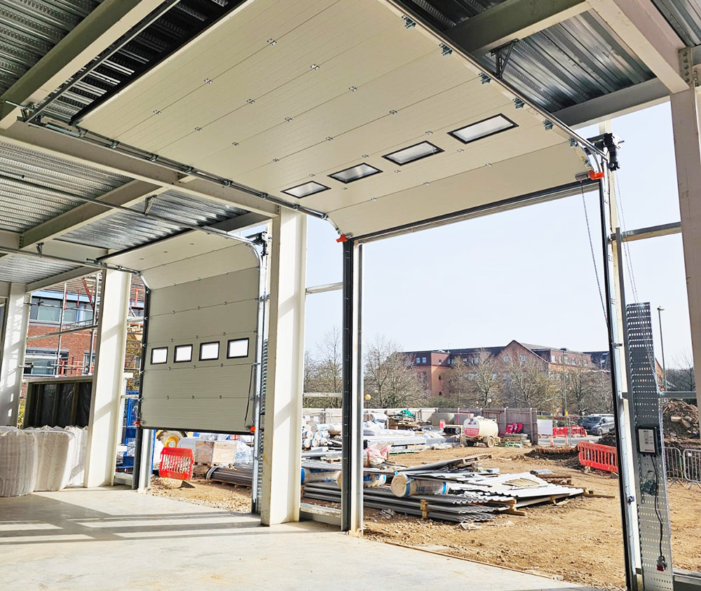 Stertil overhead sectional door installation