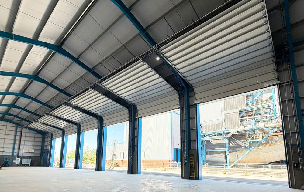 Stertil overhead sectional door at South Humber Bank Power Station